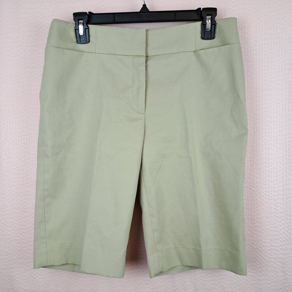 Vintage Elliott Lauren Shorts 4 Beige Bermuda Mid Rise Flat Front Women Golf